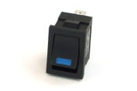 SEN Phobya Wippschalter Eckig - LED blau - 1-polig AN/AUS schwarz (3pin) EOL