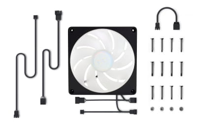 L14 Alphacool Apex Stealth Metall Aurora Lüfter 2000rpm Schwarz (140x140x25mm)