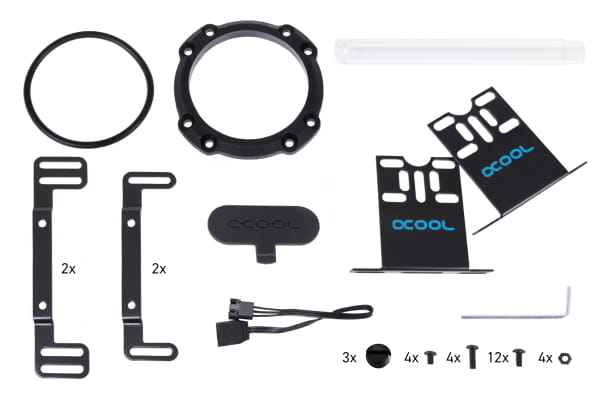 PUM B-Ware Alphacool Eisbecher Aurora D5 Acetal/Glas - 250mm inkl. Alphacool VPP Apex