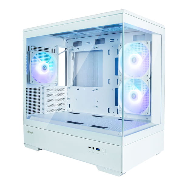 GHE Zalman P30 V2 micro-ATX Gehäuse Tempered Glass Panoramic View - Weiß