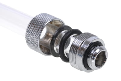 ANS Alphacool HT 13mm HardTube Anschraubtülle G1/4 - gerändelt - Chrome PHT EOL