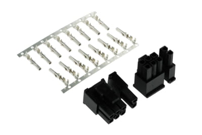 ZK Phobya VGA Power Connector 6+2Pin Stecker inkl. 8 Pins - 2 Stück Black EOL