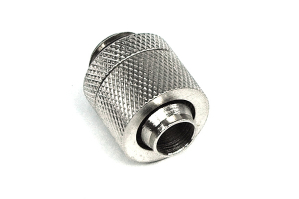 ANS 13/10mm (10x1,5mm) Anschraubtülle G1/4 - gerändelt - silber vernickelt