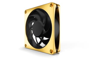 L12 Alphacool Apex Stealth Metall Power Lüfter 3000rpm Gold (120x120x25mm)