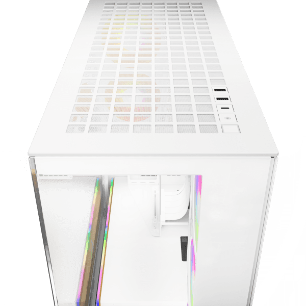GHE Arctic Xtender VG (White) Premium E-ATX PC-Gehäuse mit vertikaler GPU-Montage
