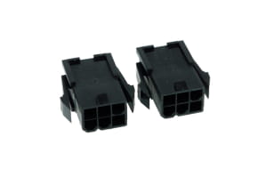 ZK Phobya VGA Power Connector 6Pin Buchse (4-eckig) inkl. 6 Pins - 2 Stück Black