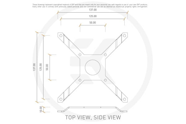 PUZ EK Water Blocks EK-UNI Holder DDC Spider (140mm Lüfter)