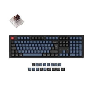 TAT Keychron K10 Pro - Gaming-Tastatur schwarz/blau, DE-Layout, Gateron G Pro Brown, Hot-Swap, PBT