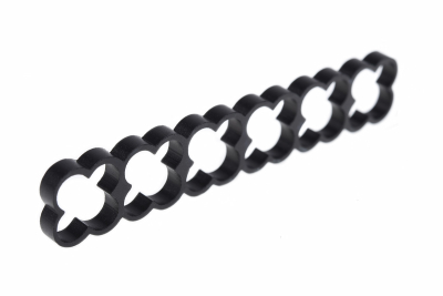 KAB Alphacool Eiskamm Alu X24 - 4mm black - 2 Stück PHT EOL