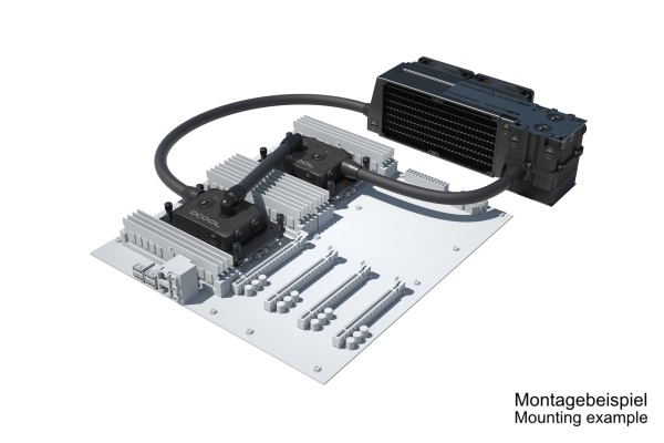 SVK Alphacool ES Pro 2U - 2 x 80 / 2x XPX Pro 1U / Reservoir 2U - DDC310