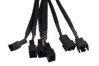 LK Phobya Y-Kabel 3Pin Molex auf 6x 3Pin Molex -  Schwarz 60cm EOL