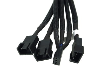 LK Phobya Y-Kabel 4Pin PWM auf 3x 4Pin PWM - Schwarz 30cm