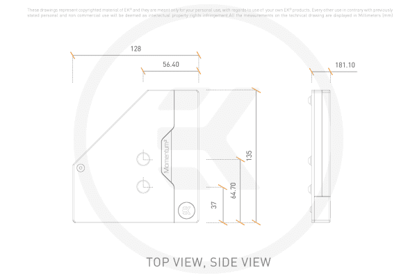 WAC EK Water Blocks EK-Quantum Momentum2 VRM Bridge ROG Maximus Z690 Formula D-RGB - Plexi