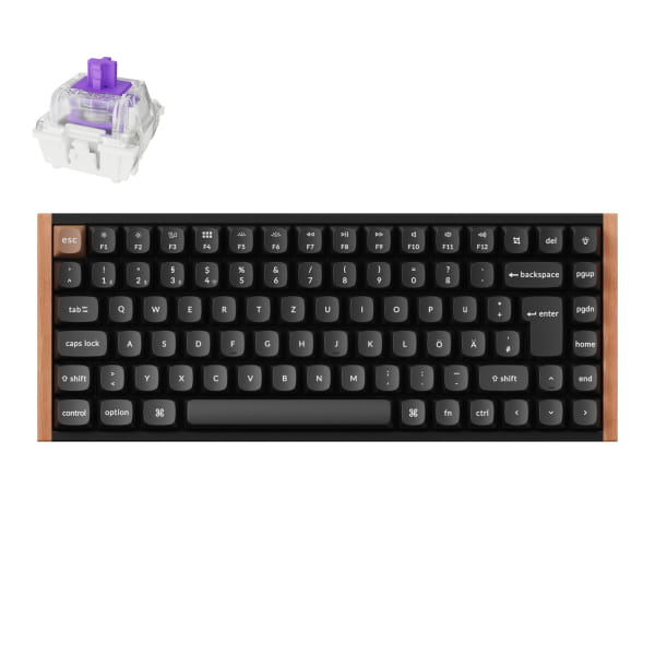 TAT Keychron K2 HE (DE-Layout, Gateron Double-Rail Magnetic Nebula Switch, Hot-Swap, Aluminiumrahmen, RGB)