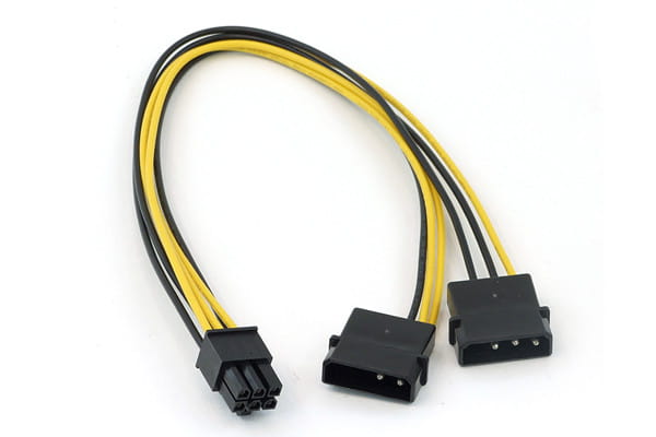 InLine® PCI-E Stromadapter, 2x4 Pin Molex -> 6pol für PCIe (PCI-Ex...