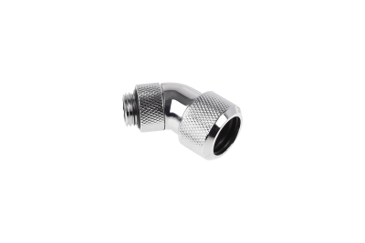 ANS Alphacool Eiszapfen 16mm HardTube Anschraubtülle 45° drehbar G1/4 - Chrome PHT EOL
