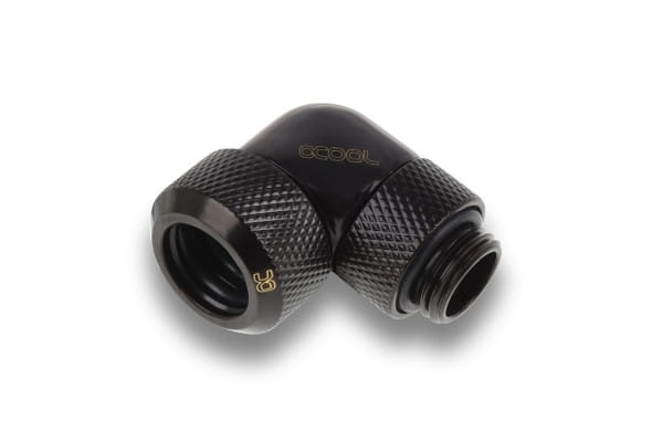 ANS B-Ware Alphacool Eiszapfen 13mm HardTube Anschraubtülle 90° drehbar G1/4 für Acryl/Messingrohre - 4pcs Set Deep Black