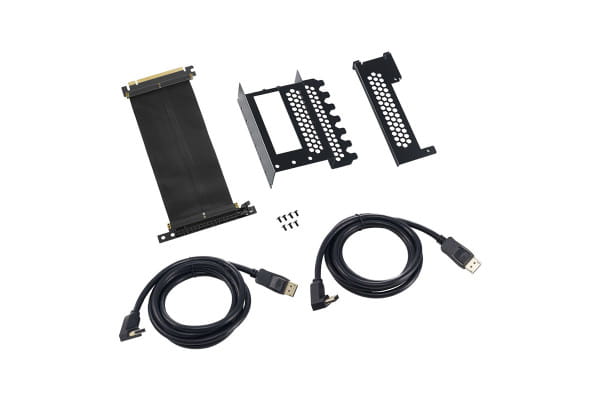WAGZ CableMod vertikale Grafikkartenhalterung mit PCIe x16 Riser Kabel, 2x DisplayPort - schwarz EOL