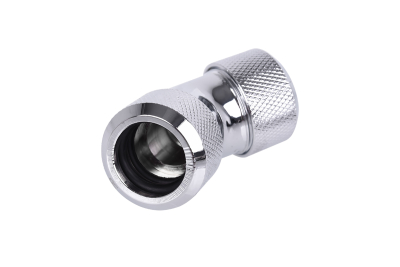 ANS Alphacool Eiszapfen 16mm HardTube Anschraubtülle 45° L-Verbinder - Chrome PHT EOL