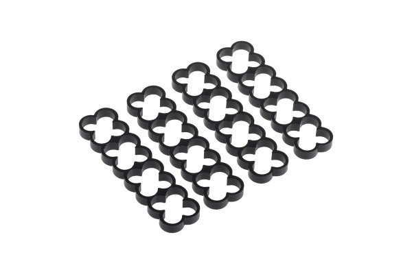 KAB Alphacool Eiskamm Alu X16 - 4mm black - 4 Stück PHT EOL