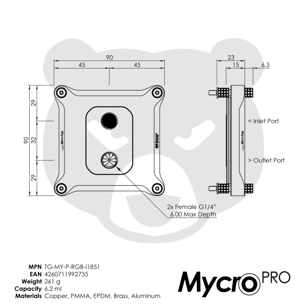 Thermal Grizzly Intel 1851 Mycro Pro RGB