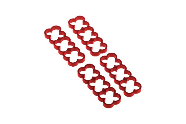 KAB Alphacool Eiskamm Alu X12 - 4mm red - 4 Stück PHT EOL