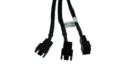 LK Phobya Y-Kabel 3Pin Molex auf 3x 3Pin Molex - Schwarz 60cm