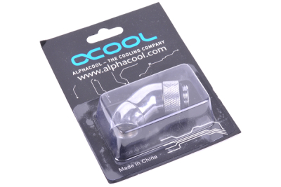ANF Alphacool HF Winkeladapter Doppel-45° drehbar G1/4 AG auf G1/4 IG - Chrome PHT EOL