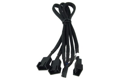 LK Phobya Y-Kabel 4Pin PWM auf 3x 4Pin PWM - Schwarz 30cm