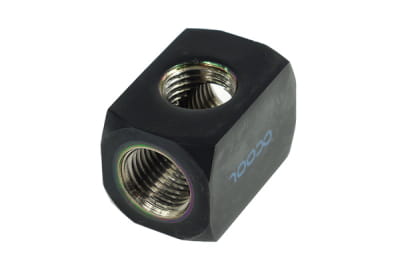 ANF Alphacool HF Anschlussterminal TEE T-Stück Rund G1/4 - Deep Black