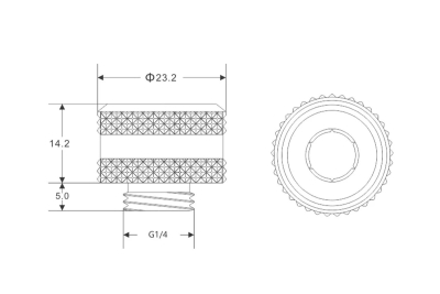 ANS Bykski B-FTHTJ-L14-WH HardTube Anti-Off 14mm OD Anschraubtülle - White