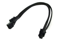 ZK Phobya PCI-E Stromadapter 6pin -> 8pin PCI-E (oder 6pin + 2) 30cm - Schwarz EOL