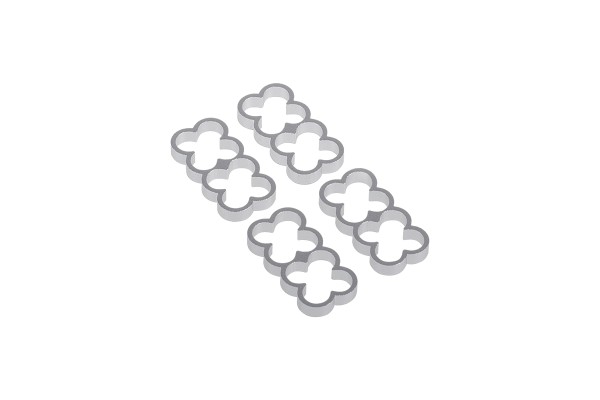 KAB Alphacool Eiskamm Alu X8 - 4mm silver - 4 Stück PHT EOL