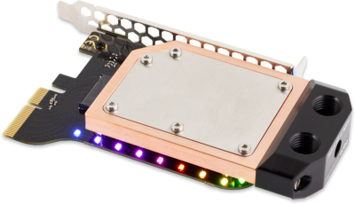 WAH AquacomputerkryoM.2 RGBpx PCIe 5.0/4.0/3.0 x4 Adapter für M.2 PCIe SSD, M-Key mit Wasserkühler