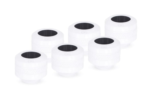 ANS Alphacool Eiszapfen PRO 13mm HardTube Fitting G1/4 - White Sixpack