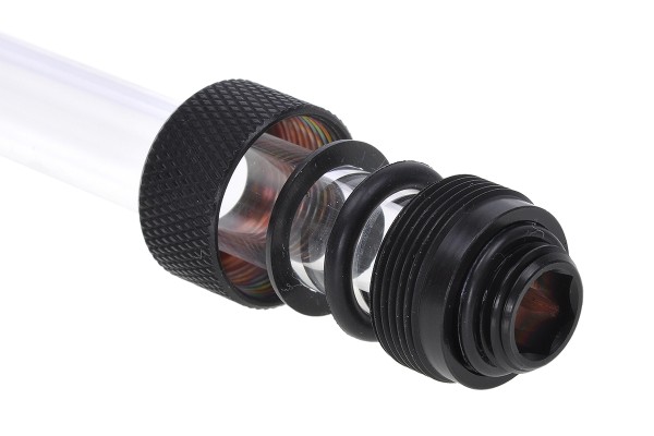 ANS Alphacool HT 13mm HardTube Anschraubtülle G1/4 - gerändelt - Deep Black PHT EOL