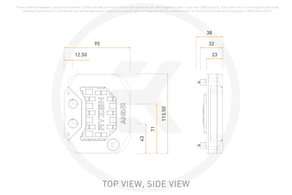 WAC B-Ware EK Water Blocks EK-Quantum Velocity2 Direct Die D-RGB - AMD Ryzen Signature Edition