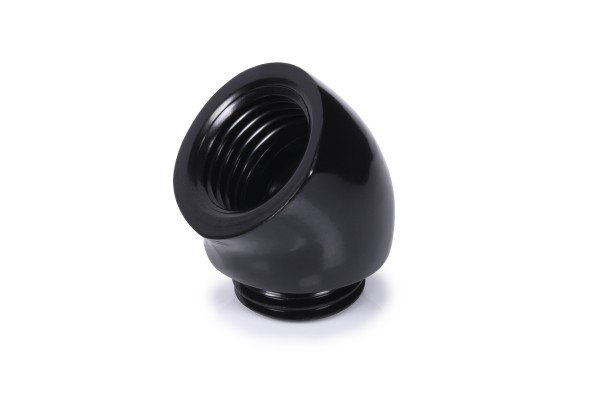 ANF Alphacool Eiszapfen Winkeladapter 45° G1/4 AG auf G1/4 IG - schwarz PHT EOL