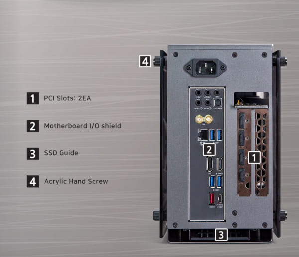 GHE B-Ware Zalman M2 PC-Gehäuse, Mini-ITX  - Silber