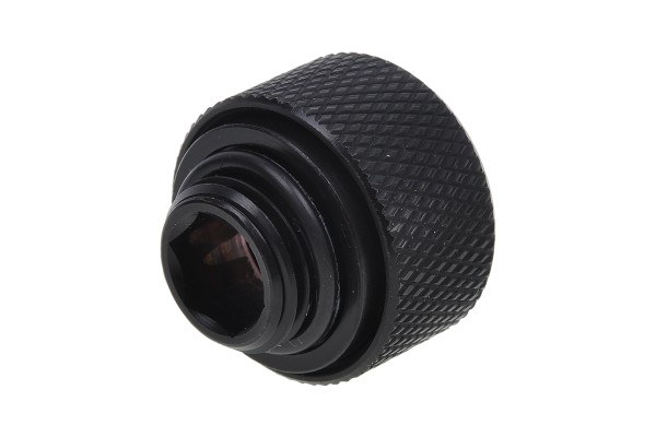 ANS Alphacool HT 13mm HardTube Anschraubtülle G1/4 - gerändelt - Deep Black PHT EOL