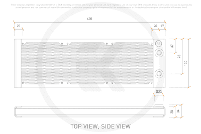 RAD EK Water Blocks EK-Quantum Surface S360 - Schwarz