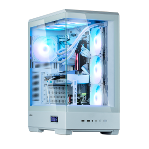 GHE Zalman P50 DS ATX Gehäuse Tempered Glass Panoramic View - Weiß