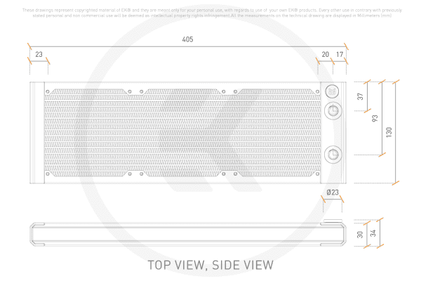 RAD EK Water Blocks EK-Quantum Surface S360 - White
