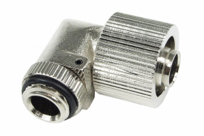 ANS 16/10mm Anschraubtülle 90° drehbar G1/4 - kompakt - silber nickel