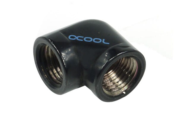 ANF Alphacool HF L-Verbinder G1/4 IG auf G1/4 IG - Deep Black PHT EOL