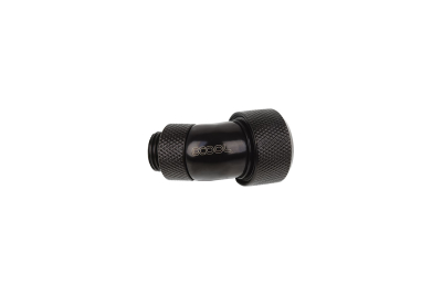 ANS Alphacool Eiszapfen 16mm HardTube Anschraubtülle 45° drehbar G1/4 - Deep Black PHT EOL