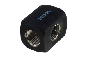 ANF Alphacool HF Anschlussterminal TEE T-Stück Rund G1/4 - Deep Black