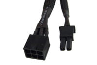 ZK Phobya PCI-E Stromadapter 6pin -> 8pin PCI-E (oder 6pin + 2) 30cm - Schwarz EOL