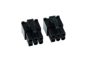 ZK Phobya VGA Power Connector 6Pin Stecker (6-eckig) inkl. 6 Pins - 2 Stück Black EOL