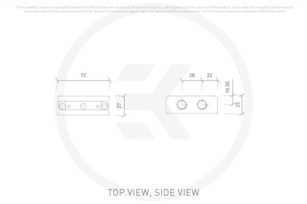WAGZ EK Water Blocks EK-Quantum Scalar2 Strix/TUF Terminal - Plexi